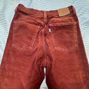 Levi’s High Rise Flare Corduroy Pants – Rust Brown, Size W28